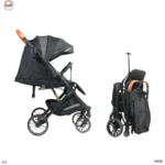 Suitcase-style folding stroller | Popypapa | Black