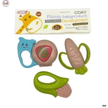Coay Baby Teether Rattles Set - 3Pcs
