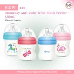 Momeasy Anti-colic Wide-Neck Plastic Feeder - 120mL