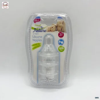 Next to Nature Silicone Nipples – 3 Pack(3m+)