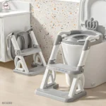 Baby Potty Training Seat With Ladder - Grey
