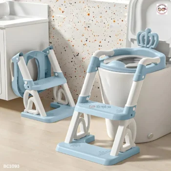 Baby Potty Training Seat With Ladder - Blue