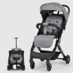 Suitcase-style folding stroller | Popypapa | Grey