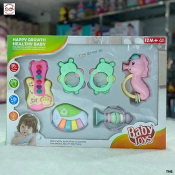 Colorful Baby Toys Gift Set – 6pcs(Pink)