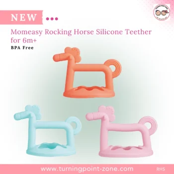 Momeasy Rocking Horse Silicone Teether for 6m+