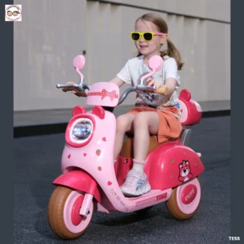Cute Pink 6V Children's Electric Scooter