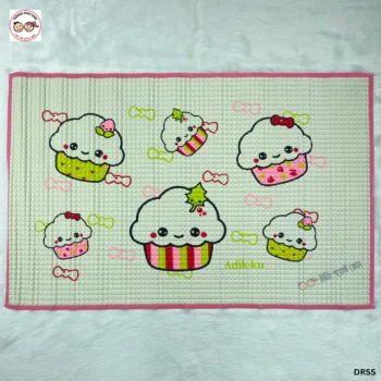 Baby Rubber Mat – Cute Cupcake Design