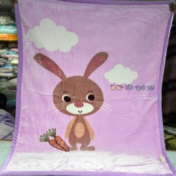 Double Layer Winter Baby Blanket - Purple