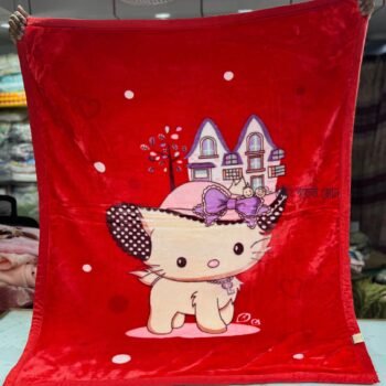 Double Layer Winter Baby Blanket - Red Pokkie