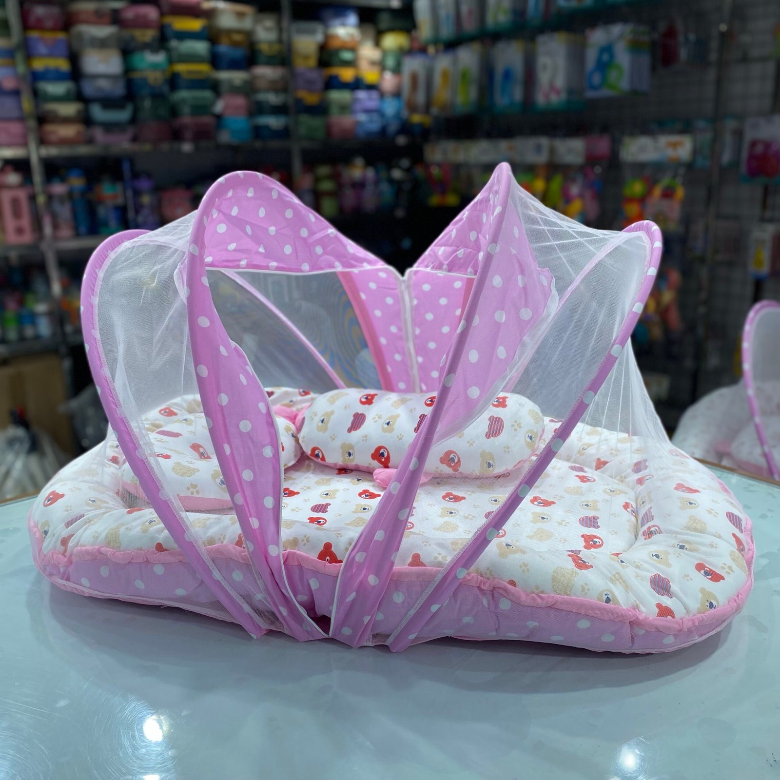 Baby Bedding Set with Mosquito Net - Thailand(Pink)