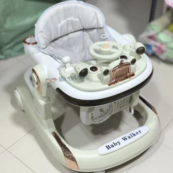 Multi-functional Car Style Musical Baby Walker - mint green