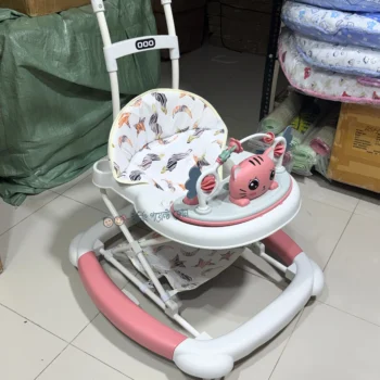 Multi-functional Rocking Style Musical Baby Walker - Pink