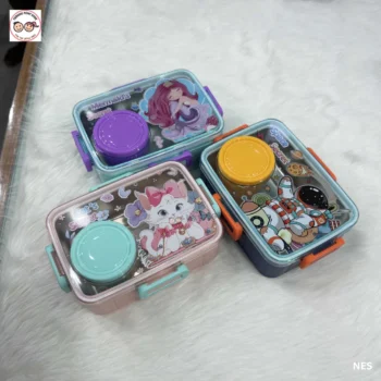 2 Grid Spill Free Leakproof Stainless Steel Lunch Box - 600ml