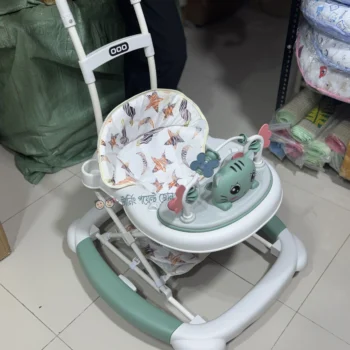 Multi-functional Rocking Style Musical Baby Walker - Green