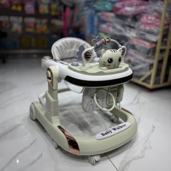 Multi-functional Car Style Musical Baby Walker - mint green