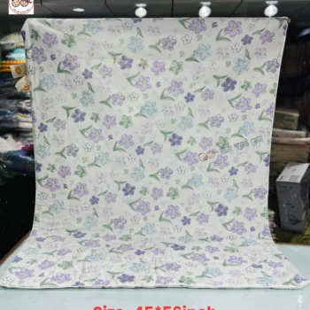 Premium Winter Lightweight Baby Comforter - Purple Flower