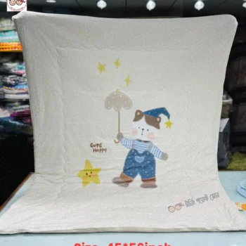 Premium Winter Baby Comforter - Cream cartoon