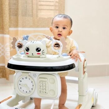 Multi-functional Car Style Musical Baby Walker - mint green