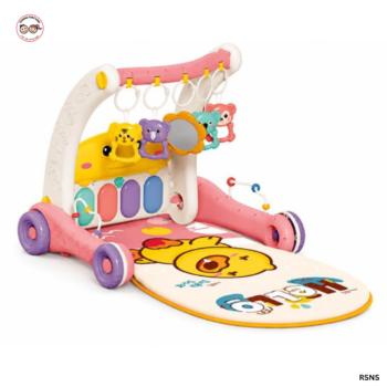 2in1 Musical Piano Push Walker - Pink