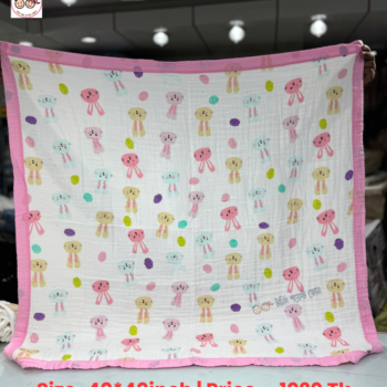 6-Layer Muslin Cotton Swaddle - Pink 2