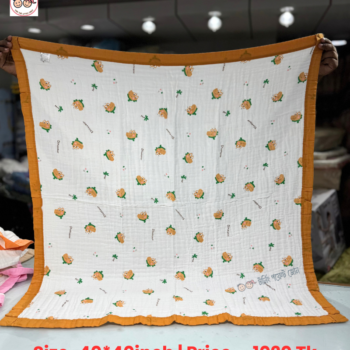 6-Layer Muslin Cotton Swaddle - Dark Orange