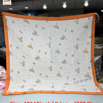 6-Layer Muslin Cotton Swaddle - Orange