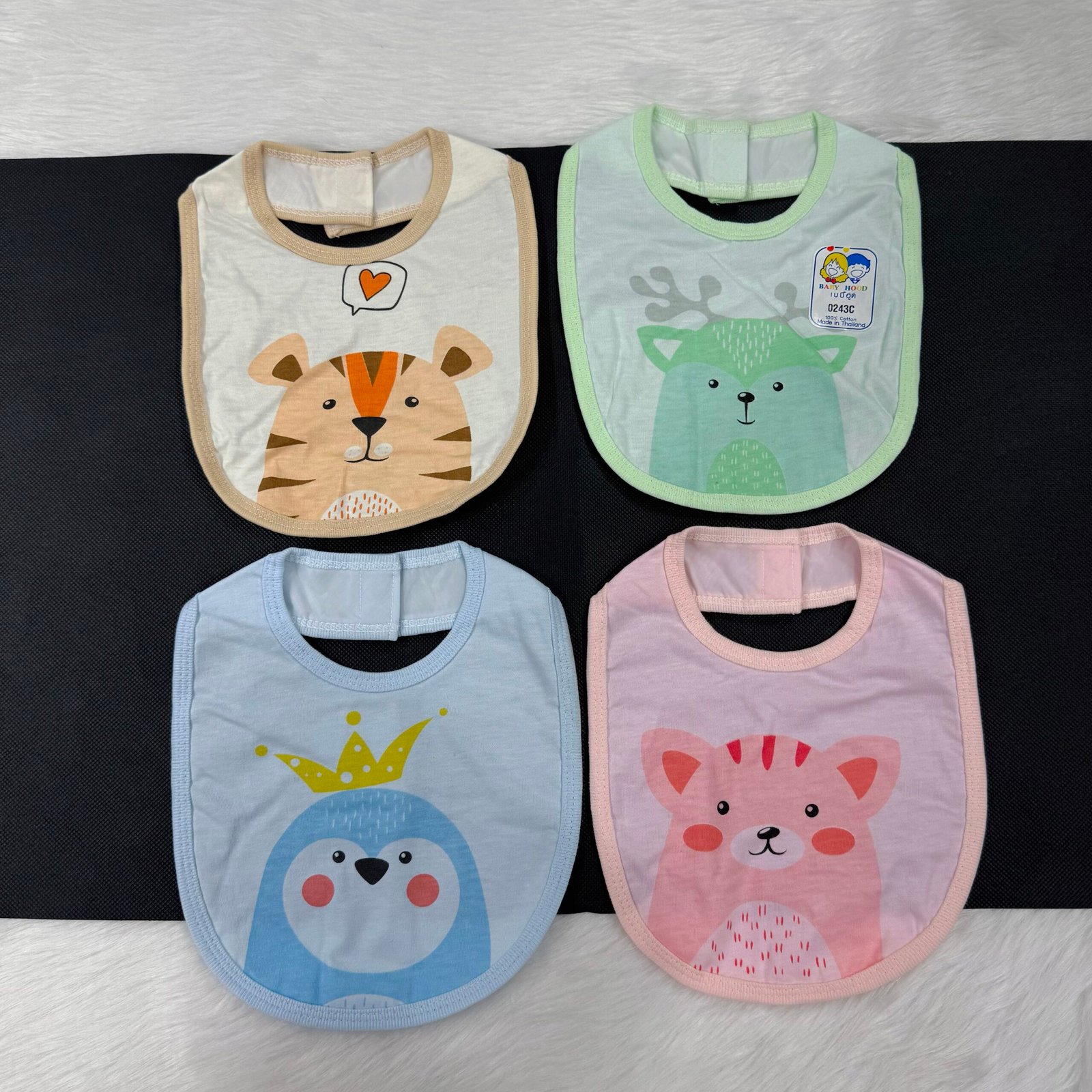 Various Cartoon Printed Cotton Bibs