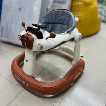 Premium Baby walker, height adjustable, folding,music - Beige